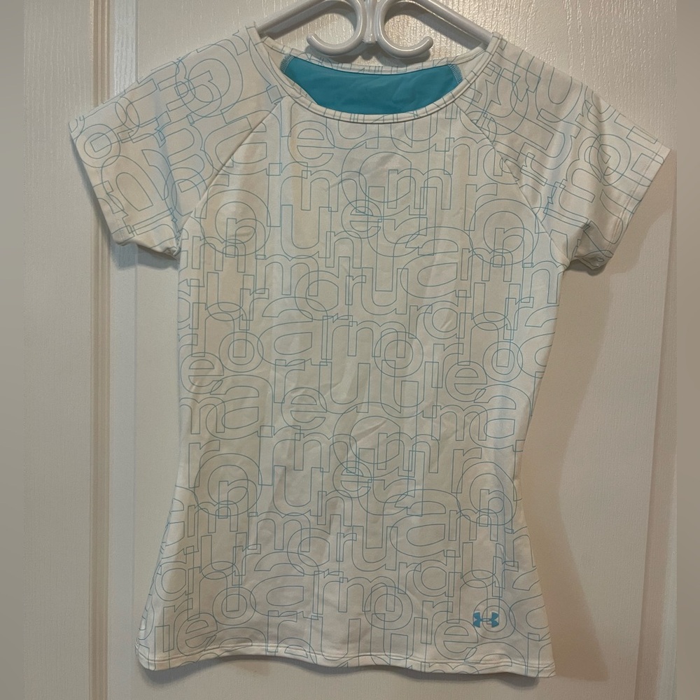 Under Armour Women’s Heat Gear Workout Gym Top Tee Shirt size small